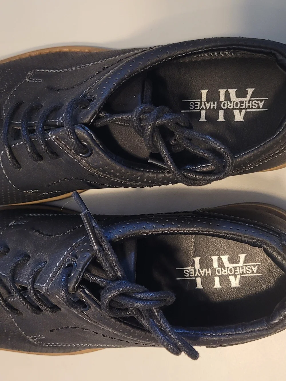 Boys Black Dress Lace-Up Shoes with Contrast Sole